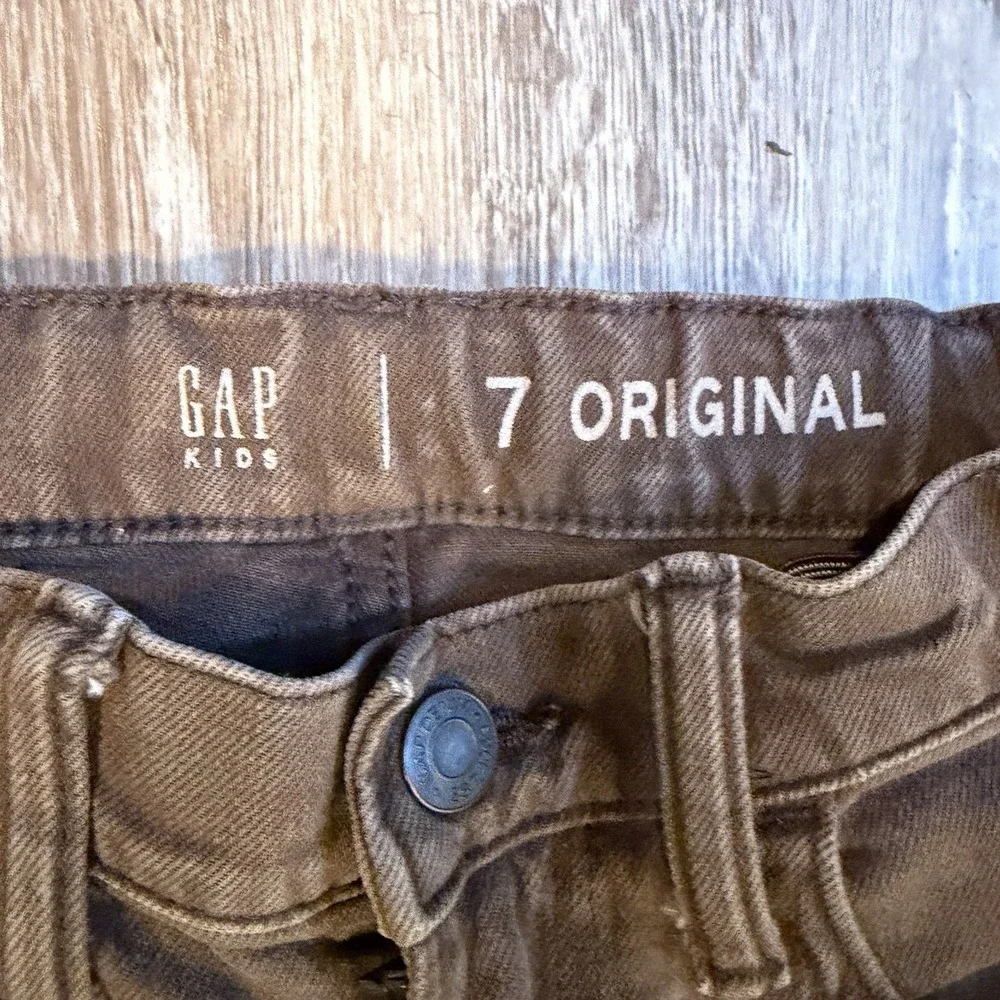 Gap Kids Original Straight Leg‎ Brown Jeans Adjustable Waist Size 7